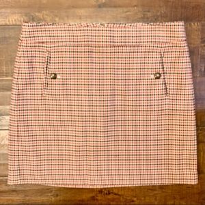 LOFT Petite Houndstooth Mini Skirt - Size 10P